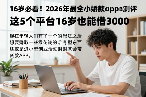 16岁必看！2026年最全小额贷款app专业测评，这5个平台16岁也能借3000