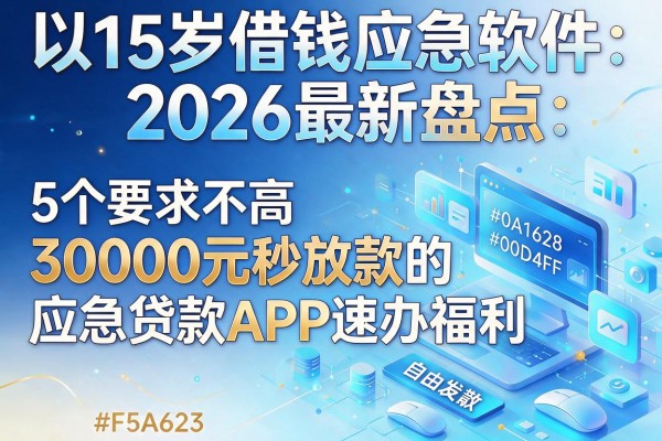 15岁借钱应急软件2026最新盘点:5个要求不高、30000元秒放款的应急贷款APP速办福利