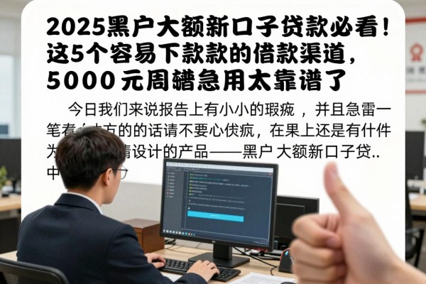 2025黑户大额新口子贷款必看！这5个容易下款的借款渠道，5000元周转急用太靠谱了