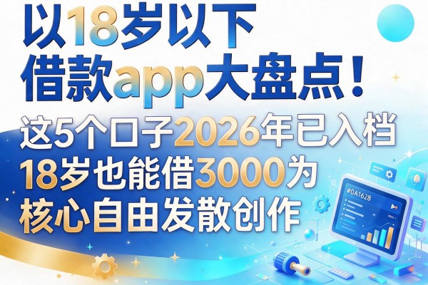 18岁以下借款app大盘点!这5个口子2026年已入档,18岁也能借3000
