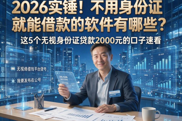 2026实锤！不用身份证就能借款的软件有哪些？这5个无视身份证贷款2000元的口子速看