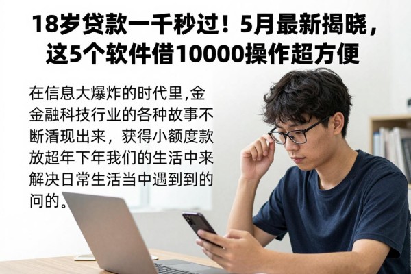18岁贷款一千秒过！5月最新揭晓，这5个软件借10000操作超方便