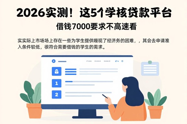 2026实测！这5个审核容易过的学生贷款平台，借钱7000要求不高速看