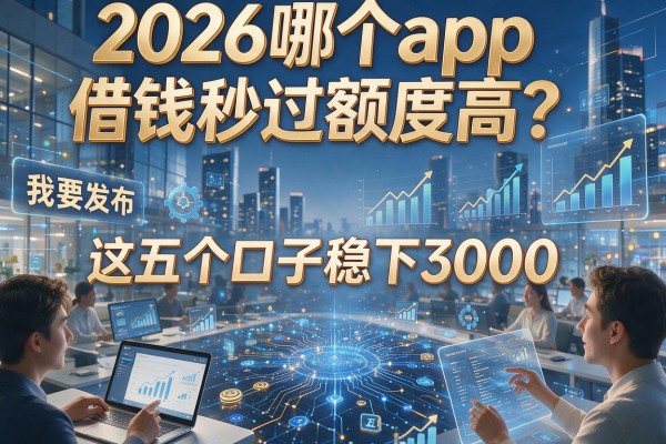 2026哪个app借钱秒过额度高？这五个口子稳下3000，要求不高！