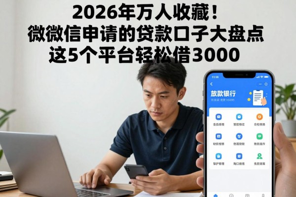 2026年万人收藏！用微信申请的贷款口子大盘点，这5个平台轻松借3000