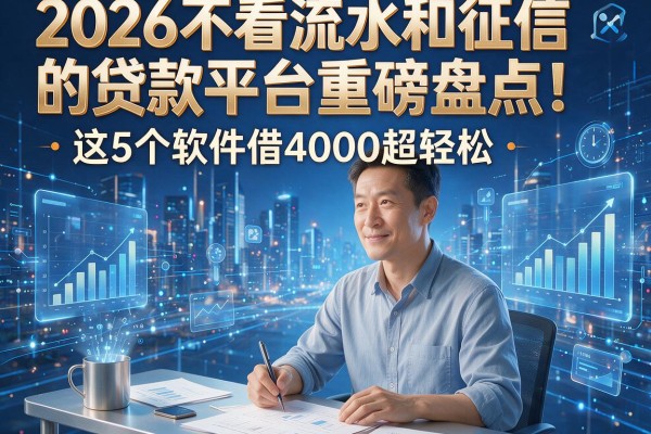2026不看流水和征信的贷款平台重磅盘点!这5个软件借4000超轻松
