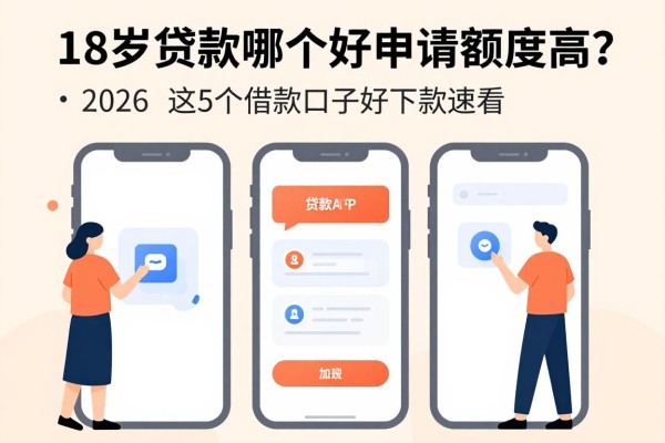 18岁贷款app哪个好申请额度高？2026这5个借款口子好下款速看