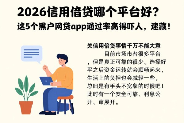 2026信用借贷哪个平台好?这5个黑户网贷app通过率高得吓人,速藏!
