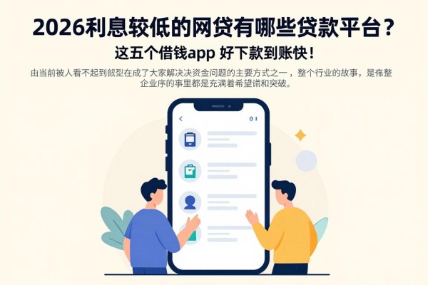 2026利息较低的网贷有哪些贷款平台？这五个借钱app好下款到账快！