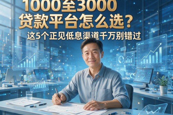 1000至3000贷款平台怎么选?这5个正规低息渠道千万别错过!