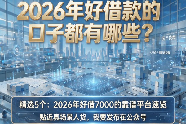 2026年好借款的口子都有哪些？精选5个2026年好借7000的靠谱平台速览