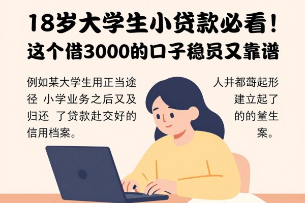 18岁大学生小额贷款必看!这5个借3000的口子稳妥又靠谱