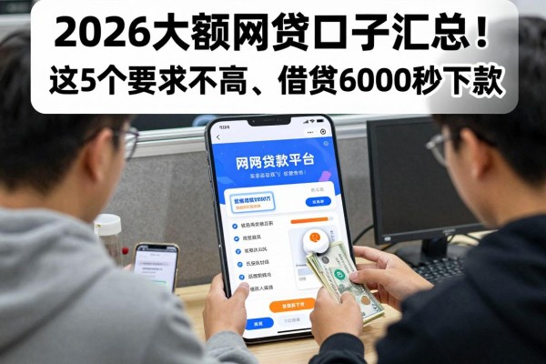 2026大额网贷口子汇总!这5个要求不高、借款6000秒下款