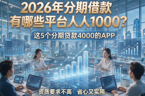 2026年分期借款有哪些平台人人1000？这5个分期贷款4000的APP资质要求不高，省心又实用