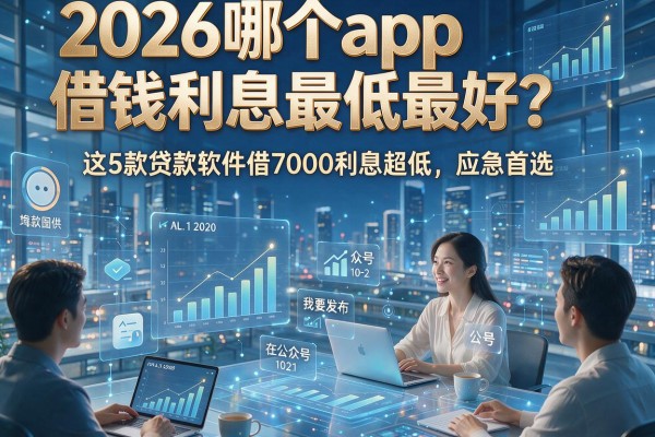 2026哪个app借钱利息最低最好？这5款贷款软件借7000利息超低，应急首选！