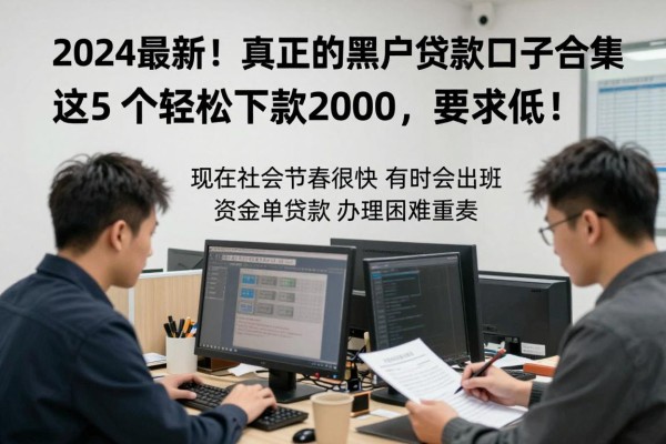 2024最新！真正的黑户贷款口子合集，这5个轻松下款2000，要求超低！