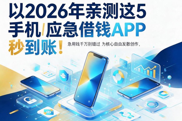 2026年亲测这5款手机应急借钱APP，秒到账！急用钱千万别错过