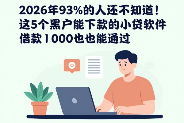 2026年93%的人还不知道!这5个黑户能下款的小贷软件,借款1000也能通过