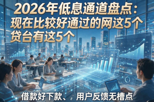 2026年低息通道盘点:现在比较好通过的网贷平台有这5个,借款好下款、用户反馈无槽点!