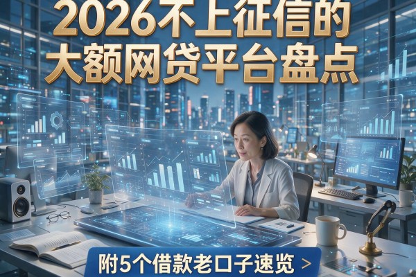 2026不上征信的大额网贷平台盘点，附5个借款老口子速览