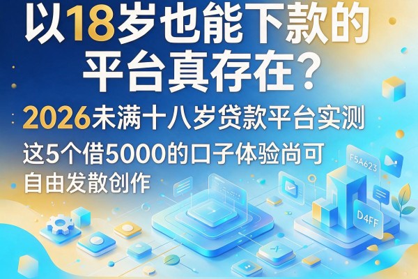 18岁也能下款的平台真存在?2026未满十八岁贷款平台实测,这5个借5000的口子体验尚可
