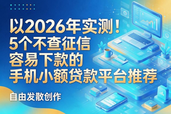 2026年实测!5个不查征信、容易下款的手机小额贷款平台推荐
