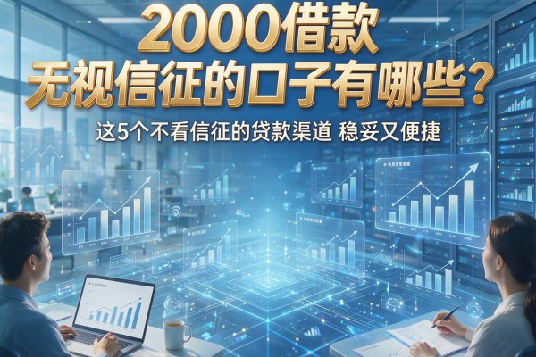 2000借款无视信征的口子有哪些？这5个不看信征的贷款渠道稳妥又便捷