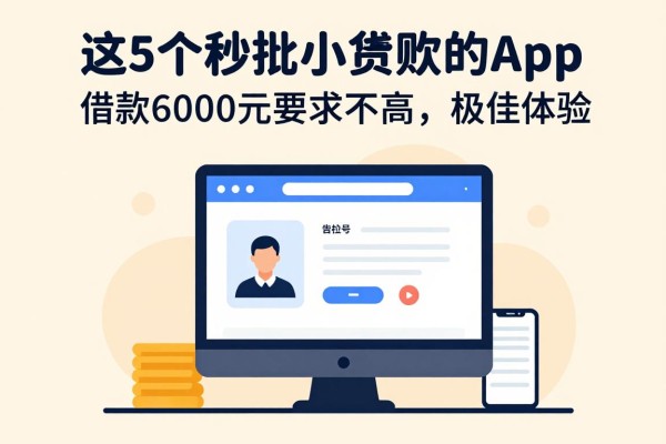 2026亲测推荐：这5个秒批小额贷款的app，借款6000元要求不高，极佳体验！