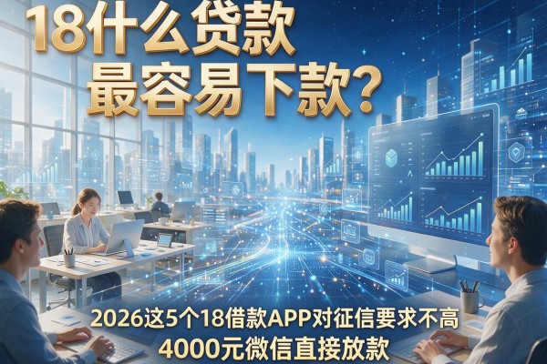 18什么贷款最容易下款?2026这5个18借款APP对征信要求不高,4000元微信直接放款!