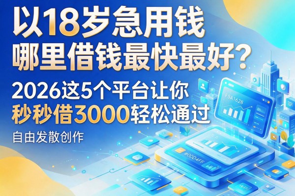 18岁急用钱哪里借钱最快最好？2026这5个平台让你秒借3000轻松通过