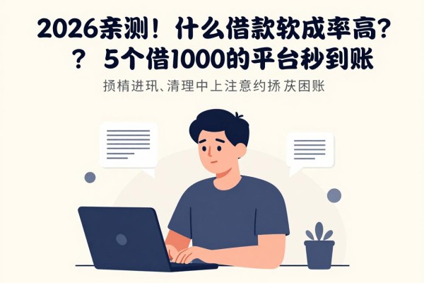 2026亲测！什么借款软件容易借钱成功率高？这5个借10000的平台秒到账