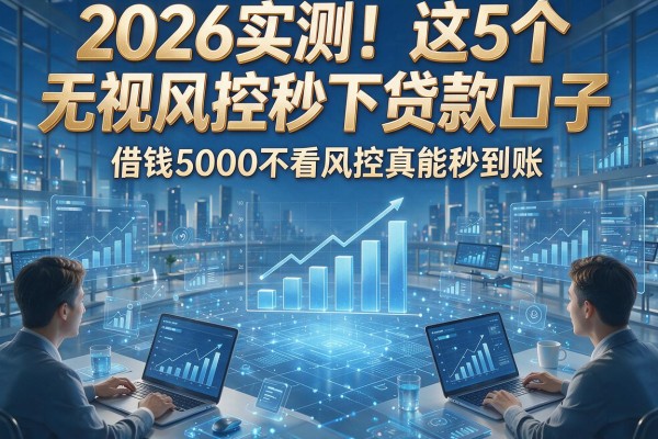 2026实测!这5个无视风控秒下贷款口子,借钱5000不看风控真能秒到账