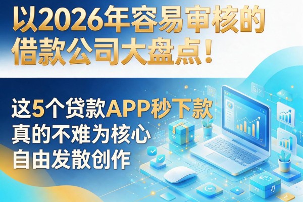 2026年容易审核的借款公司大盘点！这5个贷款APP秒下款真的不难