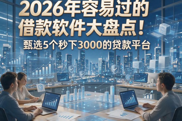 2026年容易过的借款软件大盘点!甄选5个秒下3000的贷款平台