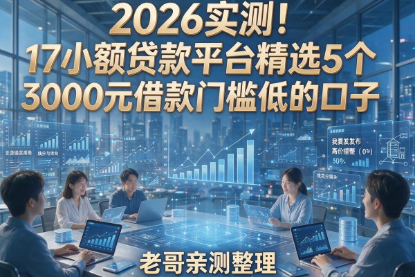 2026实测！17小额贷款平台精选5个3000元借款门槛低的口子，老哥亲测整理
