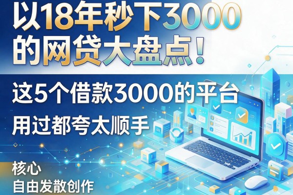 18年秒下3000的网贷大盘点！这5个借款3000的平台，用过都夸太顺手