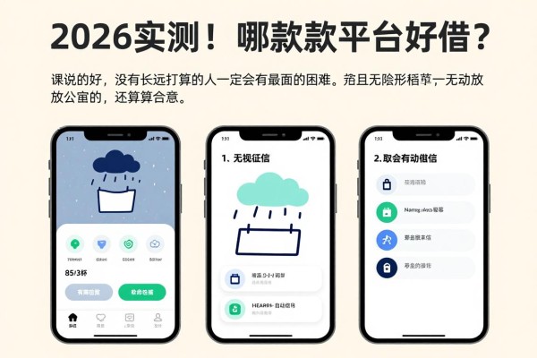2026实测!哪款借款平台好借?这5个无视征信自动放款APP还算合意