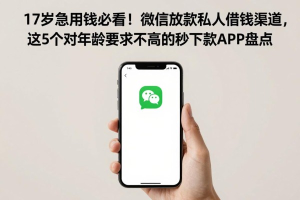 17岁急用钱必看!微信放款私人借钱渠道,这5个对年龄要求不高的秒下款APP盘点