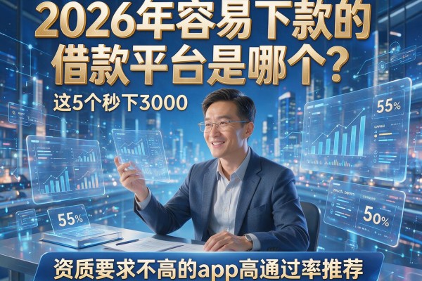 2026年容易下款的借款平台是哪个?这5个秒下3000、资质要求不高的app高通过率推荐