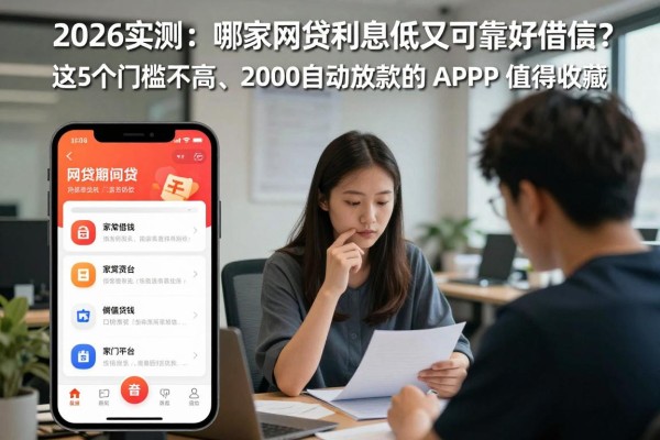 2026实测:哪家网贷利息低又可靠好借钱?这5个门槛不高、2000自动放款的口碑APP值得收藏