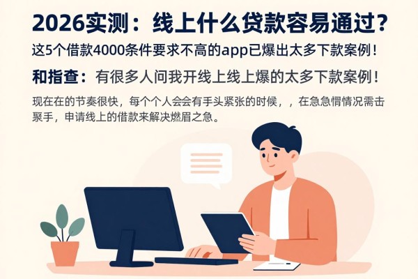 2026实测:线上什么贷款容易通过?这5个借款4000条件要求不高的app已爆出太多下款案例!