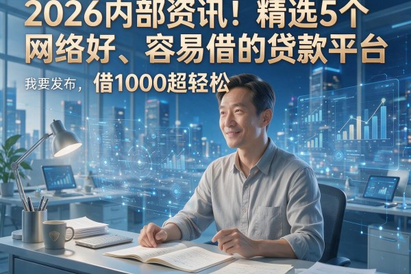 2026内部资讯！精选5个网络好、容易借的贷款平台，借1000超轻松