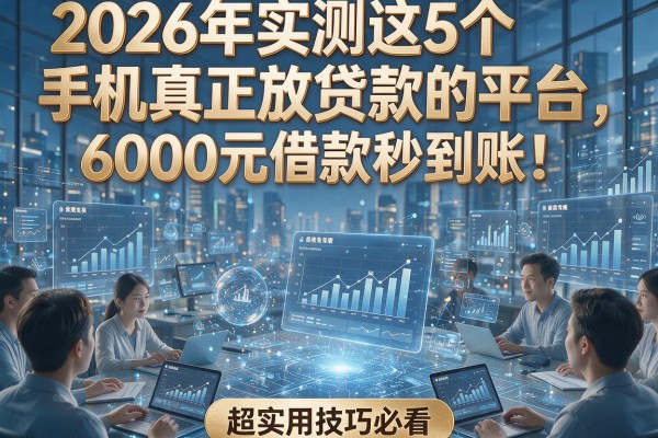 2026年实测这5个手机真正放贷款的平台,6000元借款秒到账!超实用技巧必看