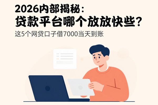 2026内部揭秘：贷款平台哪个放款快些？这5个网贷口子借7000当天到账