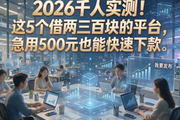 2026千人实测！这5个借两三百块的平台，急用500元也能快速下款
