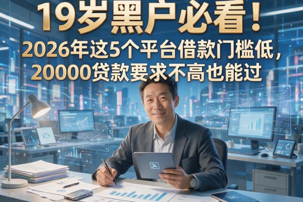 19岁黑户必看！2026年这5个平台借款门槛低，20000贷款要求不高也能过