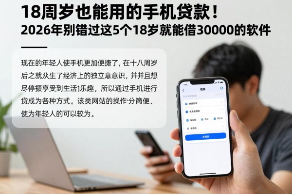 18周岁也能用的手机贷款!2026年别错过这5个18岁就能借30000的软件