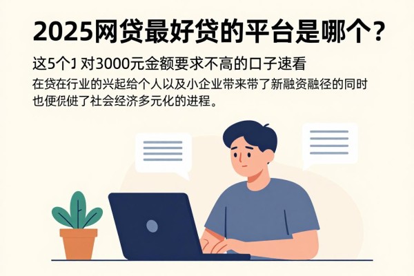 2025网贷最好贷的平台是哪个？这5个对3000元金额要求不高的口子速看