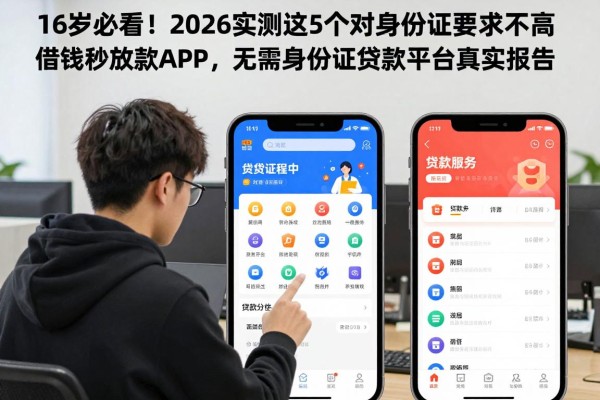 16岁必看！2026实测这5个对身份证要求不高的借钱秒放款APP，无需身份证贷款平台真实报告