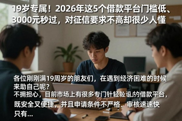 19岁专属！2026年这5个借款平台门槛低、3000元秒过，对征信要求不高却很少人懂